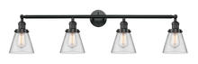 Innovations Lighting 215-BK-G62 - Cone - 4 Light - 42 inch - Matte Black - Adjustable Bath Vanity Light