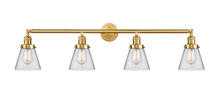 Innovations Lighting 215-SG-G62 - Cone - 4 Light - 42 inch - Satin Gold - Adjustable Bath Vanity Light