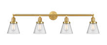 Innovations Lighting 215-SG-G64 - Cone - 4 Light - 42 inch - Satin Gold - Adjustable Bath Vanity Light