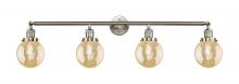 Innovations Lighting 215-SN-G208-6 - Beacon - 4 Light - 42 inch - Brushed Satin Nickel - Adjustable Bath Vanity Light