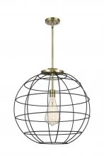 Innovations Lighting 221-1S-AB-CE-22-BK - Lake Placid - 1 Light - 22 inch - Antique Brass - Multi Pendant