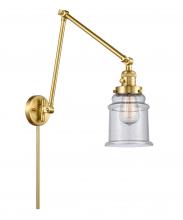 Innovations Lighting 238-SG-G184 - Canton - 1 Light - 6 inch - Satin Gold -Adjustable Swing Arm