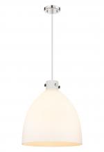 Innovations Lighting 410-3PL-PN-G412-18WH - Newton Bell - 3 Light - 18 inch - Polished Nickel - Cord hung - Pendant