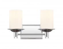 Innovations Lighting 417-2W-PC-W - Manhattan - 2 Light - 15 inch - Polished Chrome - Bath Vanity Light