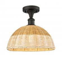 Innovations Lighting 516-1C-OB-NBD2-12-NAT - Bristol Natural II - 1 Light - 12 inch - Oil Rubbed Bronze - Semi-Flush Mount