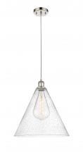 Innovations Lighting 516-1P-PN-GBC-164 - Berkshire - 1 Light - 16 inch - Polished Nickel - Cord hung - Pendant