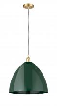 Innovations Lighting 516-1P-SG-MBD-16-GR - Plymouth - 1 Light - 16 inch - Satin Gold - Cord hung - Mini Pendant