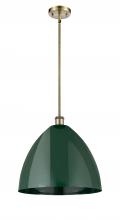 Innovations Lighting 516-1S-AB-MBD-16-GR - Plymouth - 1 Light - 16 inch - Antique Brass - Pendant