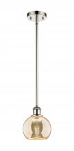 Innovations Lighting 516-1S-PN-G128-6 - Athens - 1 Light - 6 inch - Polished Nickel - Mini Pendant