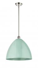 Innovations Lighting 516-1S-PN-MBD-16-SF - Plymouth - 1 Light - 16 inch - Polished Nickel - Pendant