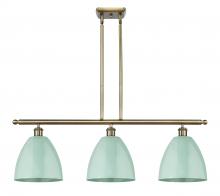 Innovations Lighting 516-3I-AB-MBD-9-SF - Plymouth - 3 Light - 36 inch - Antique Brass - Cord hung - Island Light