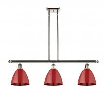 Innovations Lighting 516-3I-PN-MBD-75-RD - Plymouth - 3 Light - 36 inch - Polished Nickel - Cord hung - Island Light