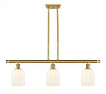 Innovations Lighting 516-3I-SG-G559-5GWH - Bridal Veil - 3 Light - 36 inch - Satin Gold - Cord hung - Island Light