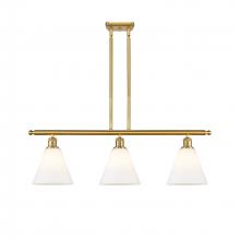 Innovations Lighting 516-3I-SG-GBC-81 - Berkshire - 3 Light - 36 inch - Satin Gold - Cord hung - Island Light