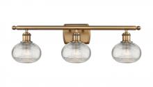 Innovations Lighting 516-3W-BB-G555-6CL - Ithaca - 3 Light - 26 inch - Brushed Brass - Bath Vanity Light