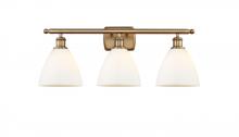 Innovations Lighting 516-3W-BB-GBD-751 - Bristol - 3 Light - 28 inch - Brushed Brass - Bath Vanity Light