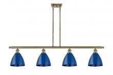 Innovations Lighting 516-4I-AB-MBD-75-BL - Plymouth - 4 Light - 48 inch - Antique Brass - Cord hung - Island Light