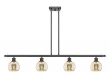 Innovations Lighting 516-4I-OB-G128-6 - Athens - 4 Light - 48 inch - Oil Rubbed Bronze - Cord hung - Island Light