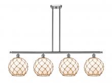 Innovations Lighting 516-4I-SN-G121-10RB - Farmhouse Rope - 4 Light - 48 inch - Brushed Satin Nickel - Cord hung - Island Light