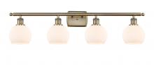 Innovations Lighting 516-4W-AB-G121-6-LED - Athens - 4 Light - 36 inch - Antique Brass - Bath Vanity Light