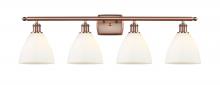 Innovations Lighting 516-4W-AC-GBD-751 - Bristol - 4 Light - 38 inch - Antique Copper - Bath Vanity Light