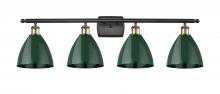 Innovations Lighting 516-4W-BAB-MBD-75-GR - Plymouth - 4 Light - 38 inch - Black Antique Brass - Bath Vanity Light