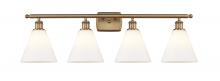 Innovations Lighting 516-4W-BB-GBC-81 - Berkshire - 4 Light - 38 inch - Brushed Brass - Bath Vanity Light