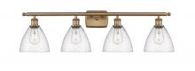 Innovations Lighting 516-4W-BB-GBD-754 - Bristol - 4 Light - 38 inch - Brushed Brass - Bath Vanity Light