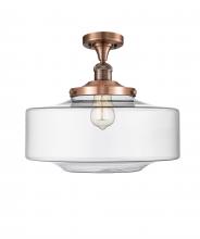 Innovations Lighting 517-1CH-AC-G692-16 - Bridgeton - 1 Light - 16 inch - Antique Copper - Semi-Flush Mount