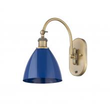 Innovations Lighting 518-1W-BB-MBD-75-BL - Plymouth - 1 Light - 8 inch - Brushed Brass - Adjustable Swing Arm
