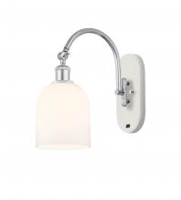 Innovations Lighting 518-1W-WPC-G558-6GWH - Bella - 1 Light - 6 inch - White Polished Chrome - Adjustable Swing Arm