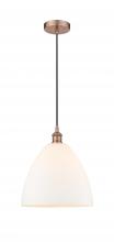 Innovations Lighting 616-1P-AC-GBD-121 - Bristol - 1 Light - 12 inch - Antique Copper - Cord hung - Mini Pendant
