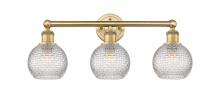 Innovations Lighting 616-3W-BB-G122C-6CL - Athens - 3 Light - 24 inch - Brushed Brass - Bath Vanity Light