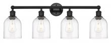 Innovations Lighting 616-4W-BK-G558-6CL - Bella - 4 Light - 33 inch - Matte Black - Bath Vanity Light