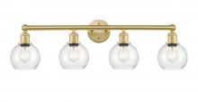 Innovations Lighting 616-4W-SG-G124-6 - Athens - 4 Light - 33 inch - Satin Gold - Bath Vanity Light