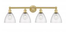 Innovations Lighting 616-4W-SG-GBD-754 - Bristol - 4 Light - 35 inch - Satin Gold - Bath Vanity Light