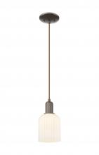 Innovations Lighting 716-1P-OB-G559-12GWH - Bridal Veil - 1 Light - 12 inch - Oil Rubbed Bronze - Cord hung - Mini Pendant