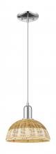 Innovations Lighting 716-1P-PC-NBD2-9-NAT - Natural Ballston Dome - 1 Light - 6 inch - Polished Chrome - Cord hung - Mini Pendant