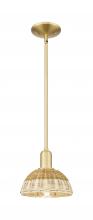 Innovations Lighting 716-1S-SG-NBD2-75-NAT - Natural Ballston Dome - 1 Light - 6 inch - Satin Gold - Mini Pendant