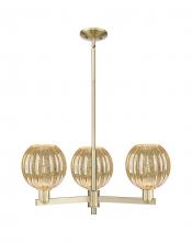 Innovations Lighting 716-3CR-AB-G458-7ME - Preston Globe - 3 Light - 18 inch - Antique Brass - Flush Mount