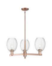 Innovations Lighting 716-3CR-AC-G459-6CL - Preston Bulb - 3 Light - 18 inch - Antique Copper - Flush Mount