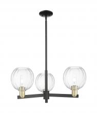 Innovations Lighting 716-3CR-BAB-G458-7CL - Preston Globe - 3 Light - 18 inch - Black Antique Brass - Flush Mount