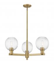 Innovations Lighting 716-3CR-BB-G458-7CL - Preston Globe - 3 Light - 18 inch - Brushed Brass - Flush Mount