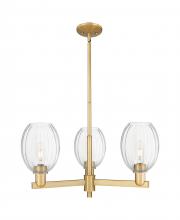 Innovations Lighting 716-3CR-BB-G459-6CL - Preston Bulb - 3 Light - 18 inch - Brushed Brass - Flush Mount