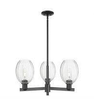 Innovations Lighting 716-3CR-BK-G459-6CL - Preston Bulb - 3 Light - 18 inch - Matte Black - Flush Mount