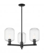 Innovations Lighting 716-3CR-BK-G460-7CL - Preston Cylinder - 3 Light - 18 inch - Matte Black - Flush Mount