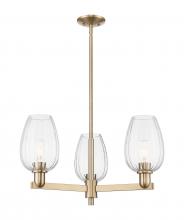 Innovations Lighting 716-3CR-CB-G457-6CL - Preston Flute - 3 Light - 18 inch - Champagne Bronze - Flush Mount