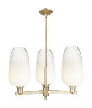Innovations Lighting 716-3CR-CB-G484-7OP - Brookhaven Flute - 3 Light - 18 inch - Champagne Bronze - Flush Mount