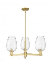 Innovations Lighting 716-3CR-SG-G457-6CL - Preston Flute - 3 Light - 18 inch - Satin Gold - Flush Mount
