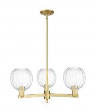 Innovations Lighting 716-3CR-SG-G458-7CL - Preston Globe - 3 Light - 18 inch - Satin Gold - Flush Mount